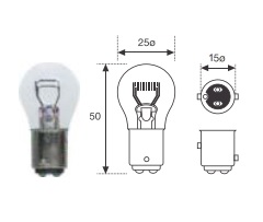 17925 - 1034 LAMP. 24V 21-5W P-D